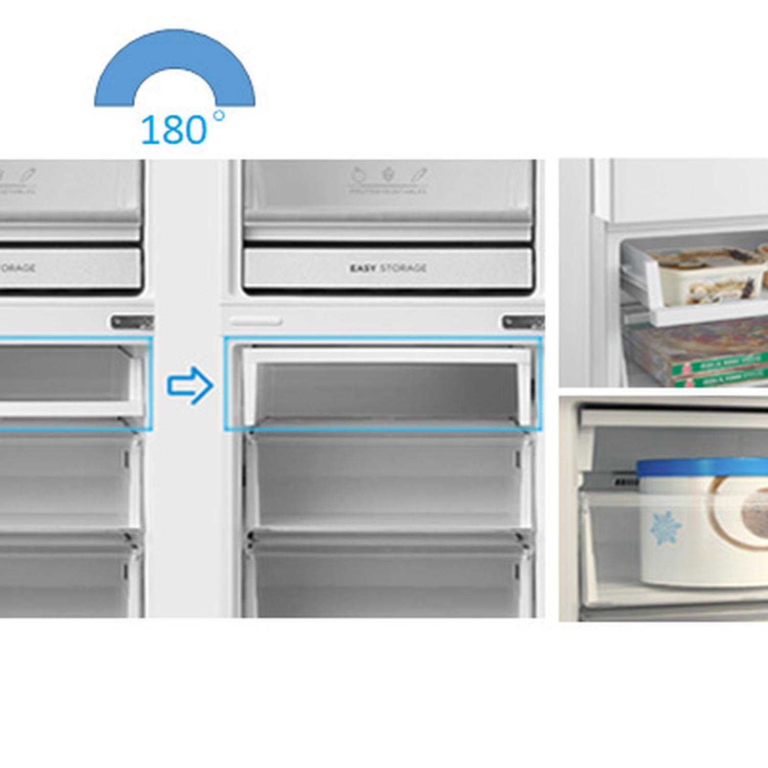 Midea MDRB379FGD01 54.7cm 60/40 Total No Frost Fridge Freezer - White thumbnail image