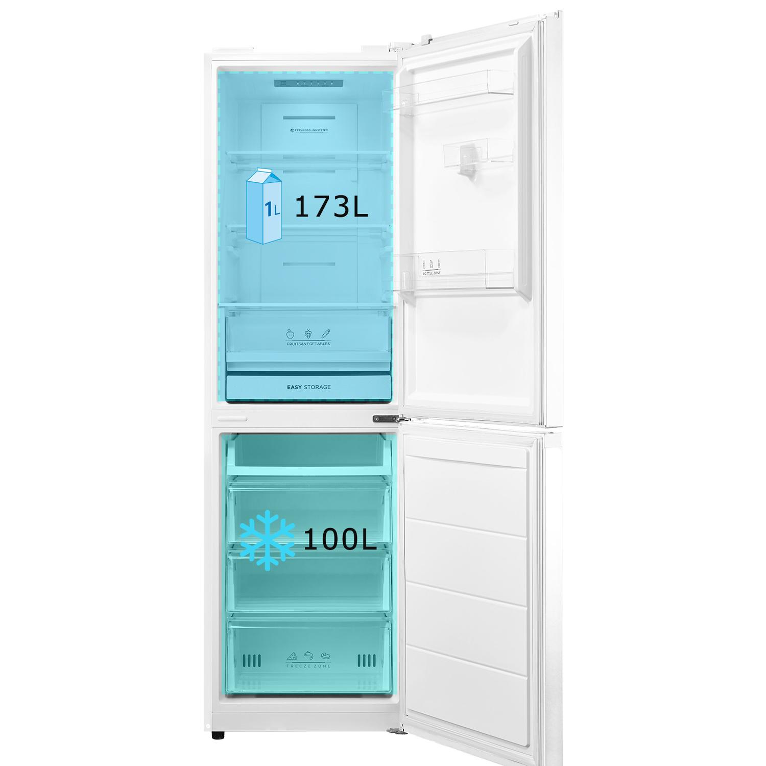Midea MDRB379FGD01 54.7cm 60/40 Total No Frost Fridge Freezer - White thumbnail image