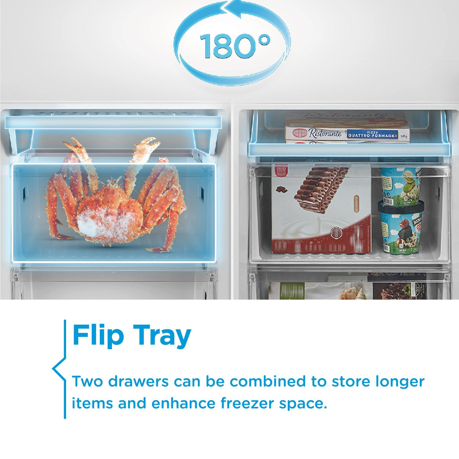 Midea MDRE379FGE01D 54cm 70/30 Built In Fridge Freezer - White thumbnail image