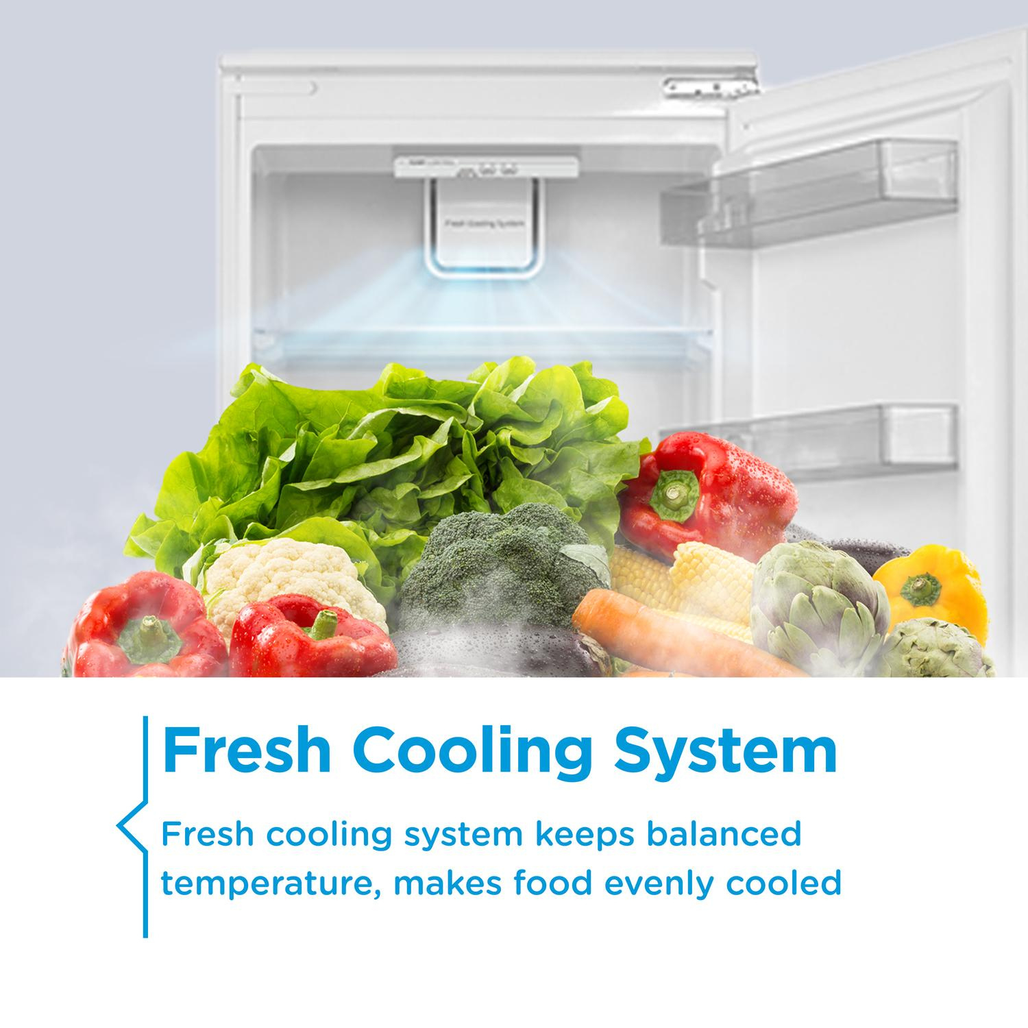 Midea MDRE379FGE01D 54cm 70/30 Built In Fridge Freezer - White thumbnail image