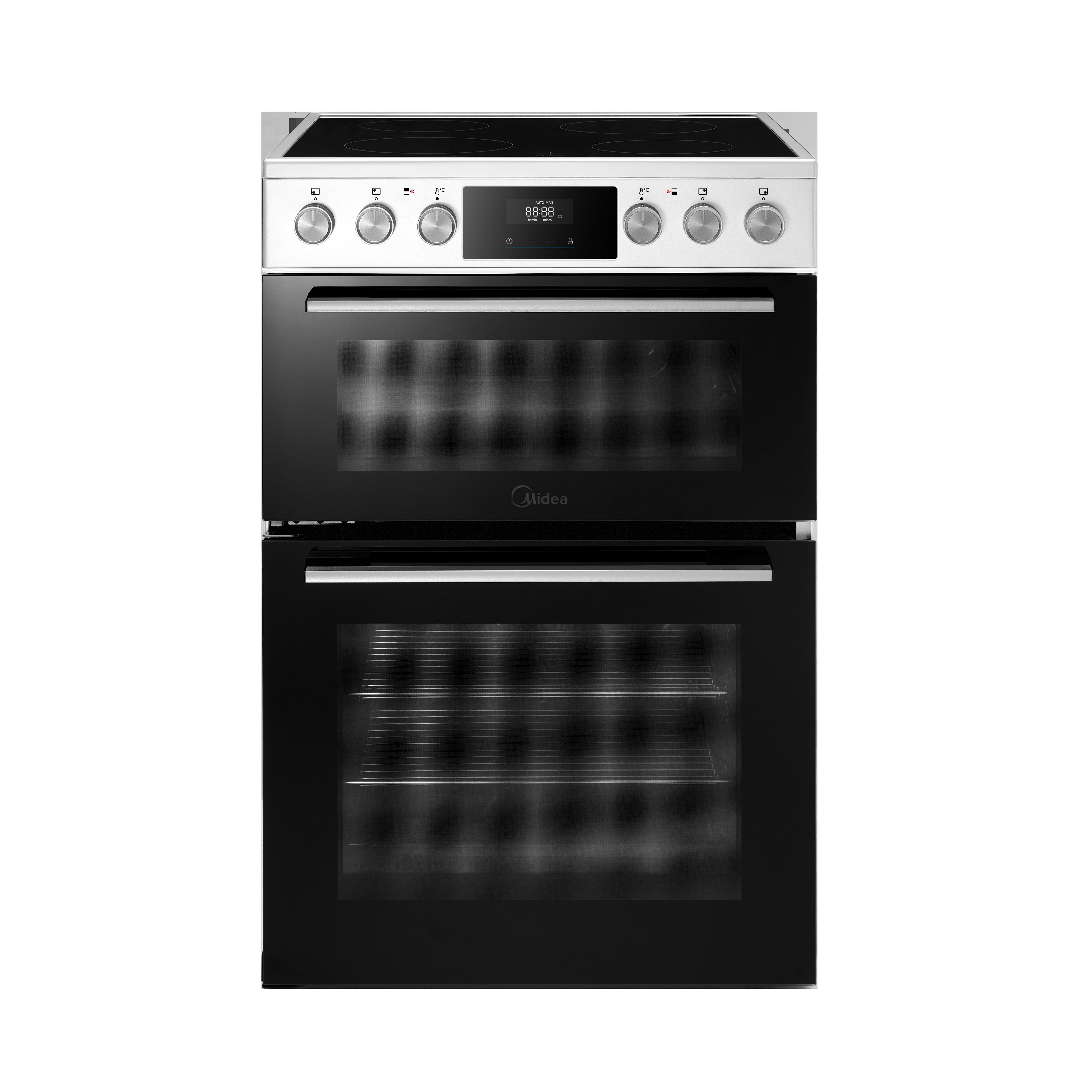 Midea MFO24EME4R118-WH 60cm Double Oven Cooker with Ceramic Hob - White thumbnail image