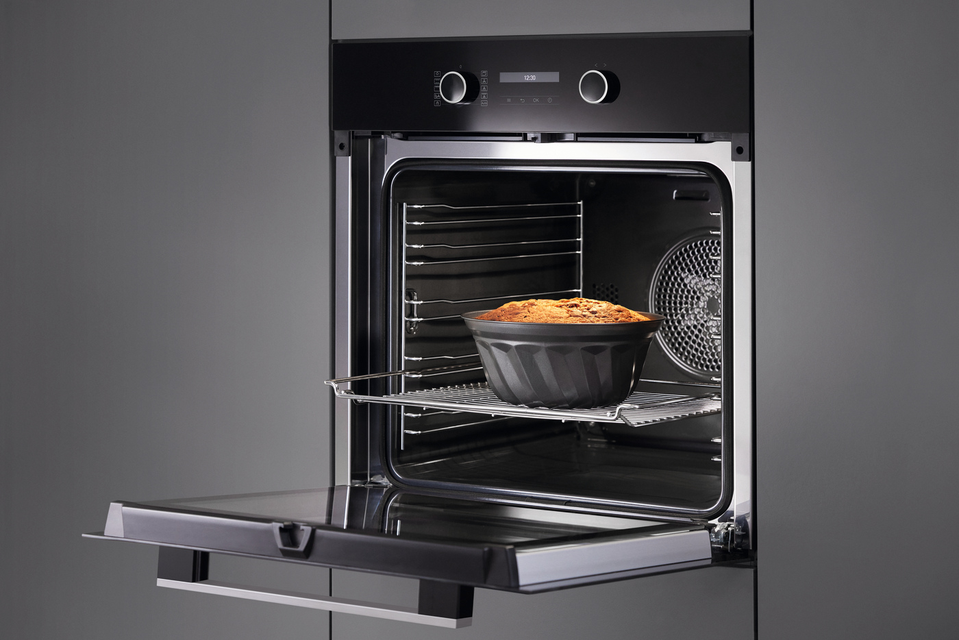 Miele H 2465 BP 59.5cm Built In Electric Single Oven - Black & Stainless Steel thumbnail image