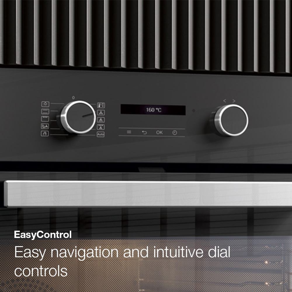 Miele H 2465 BP 59.5cm Built In Electric Single Oven - Black & Stainless Steel thumbnail image