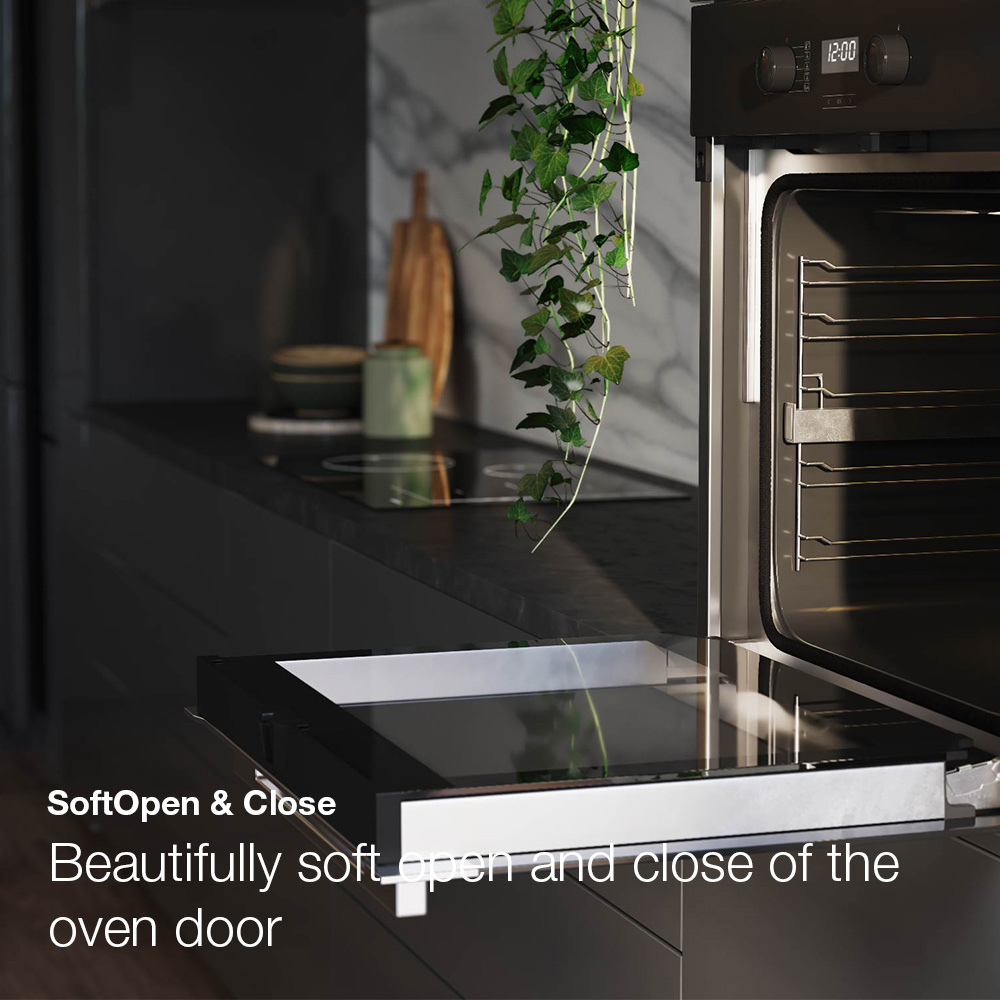 Miele H 2465 BP 59.5cm Built In Electric Single Oven - Black & Stainless Steel thumbnail image