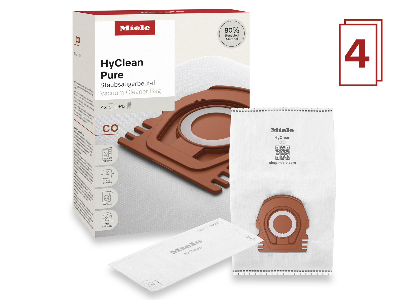 Miele HyClean Pure CO  Vacuum Cleaner Bags thumbnail image