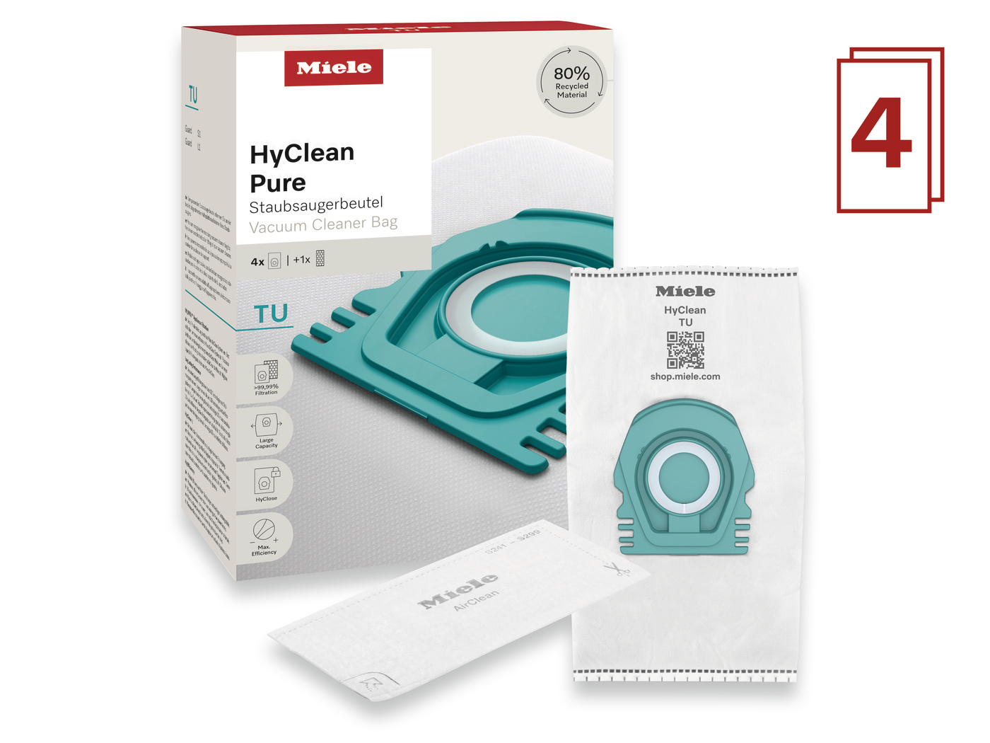 Miele GNHyCleanPure Vacuum Cleaner Bags thumbnail image