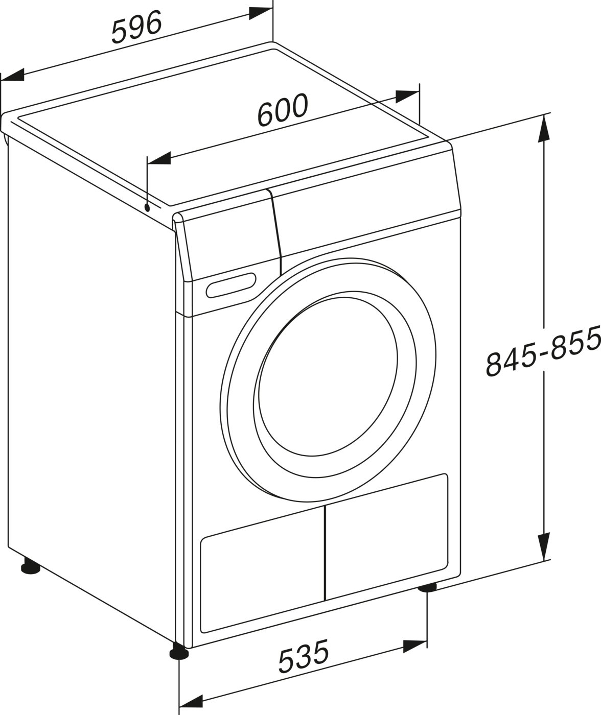 Miele TEA525 8kg Heat Pump Tumble Dryer - White thumbnail image