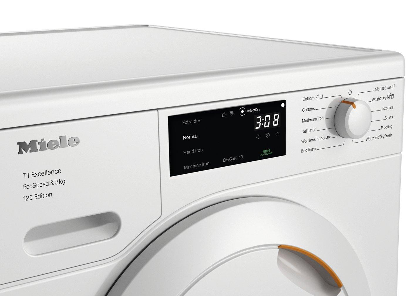 Miele TEC665WP 8kg Heat Pump Tumble Dryer - Lotus White thumbnail image