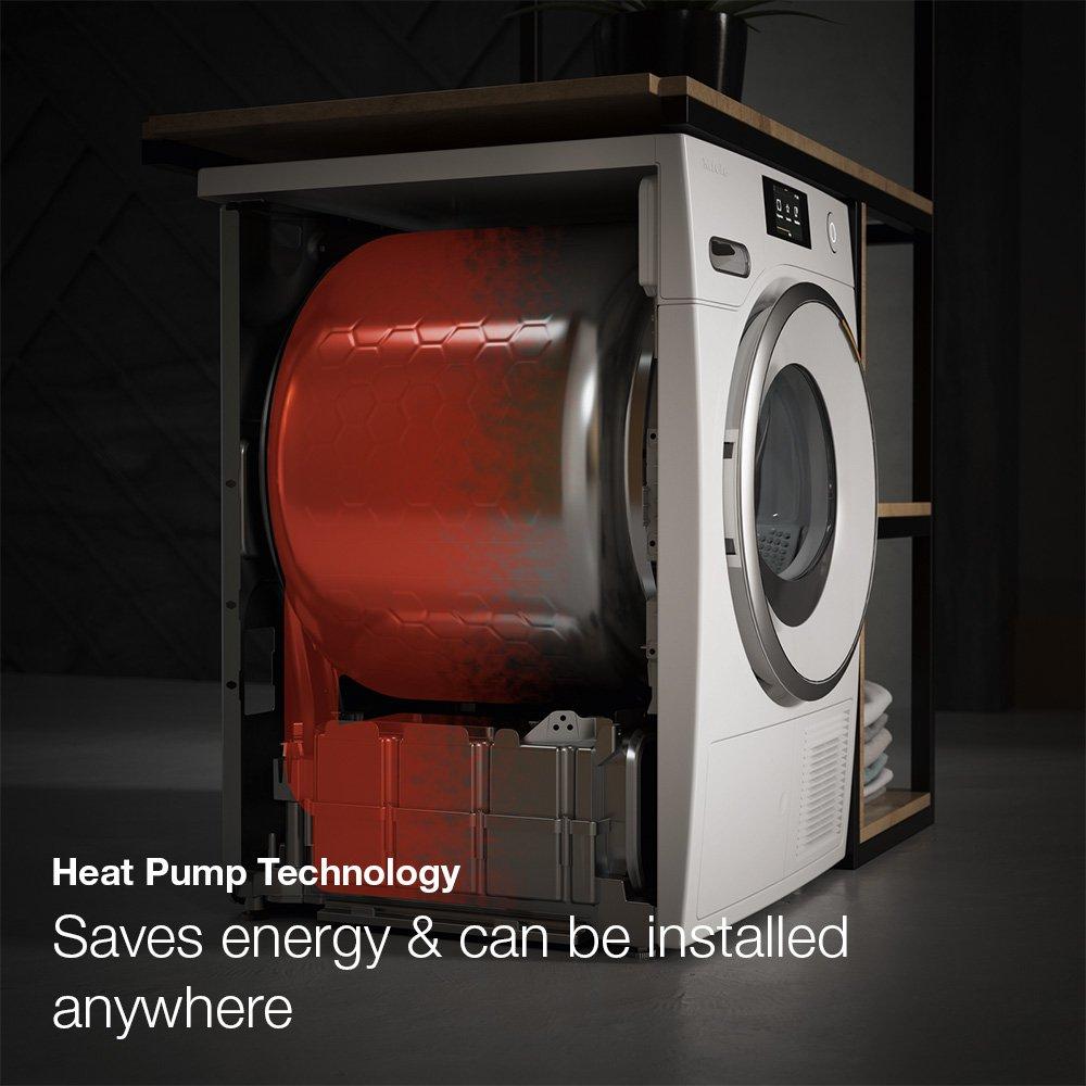 Miele TEC665WP 8kg Heat Pump Tumble Dryer - Lotus White thumbnail image