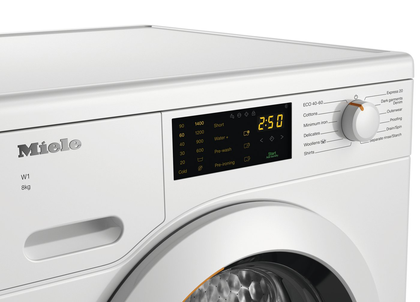 Miele WCD020WPS 8kg 1400 Spin Washing Machine - Lotus White thumbnail image
