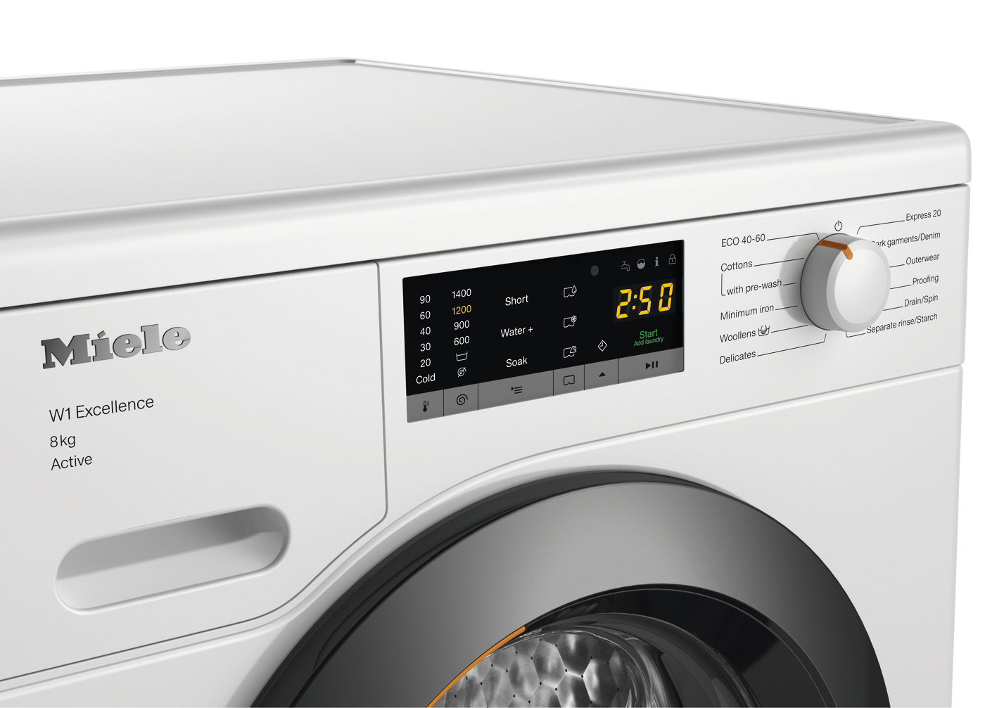 Miele WEA125 WCS 8kg 1400 Spin Washing Machine - White thumbnail image