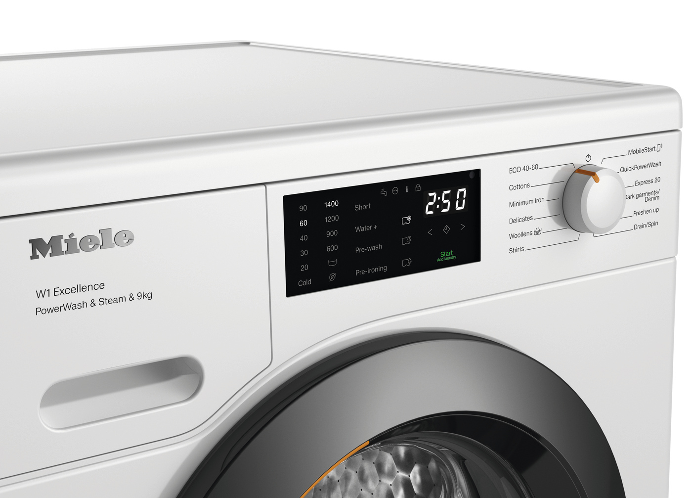 Miele WED385 WCS 9kg 1400 Spin Washing Machine - White thumbnail image