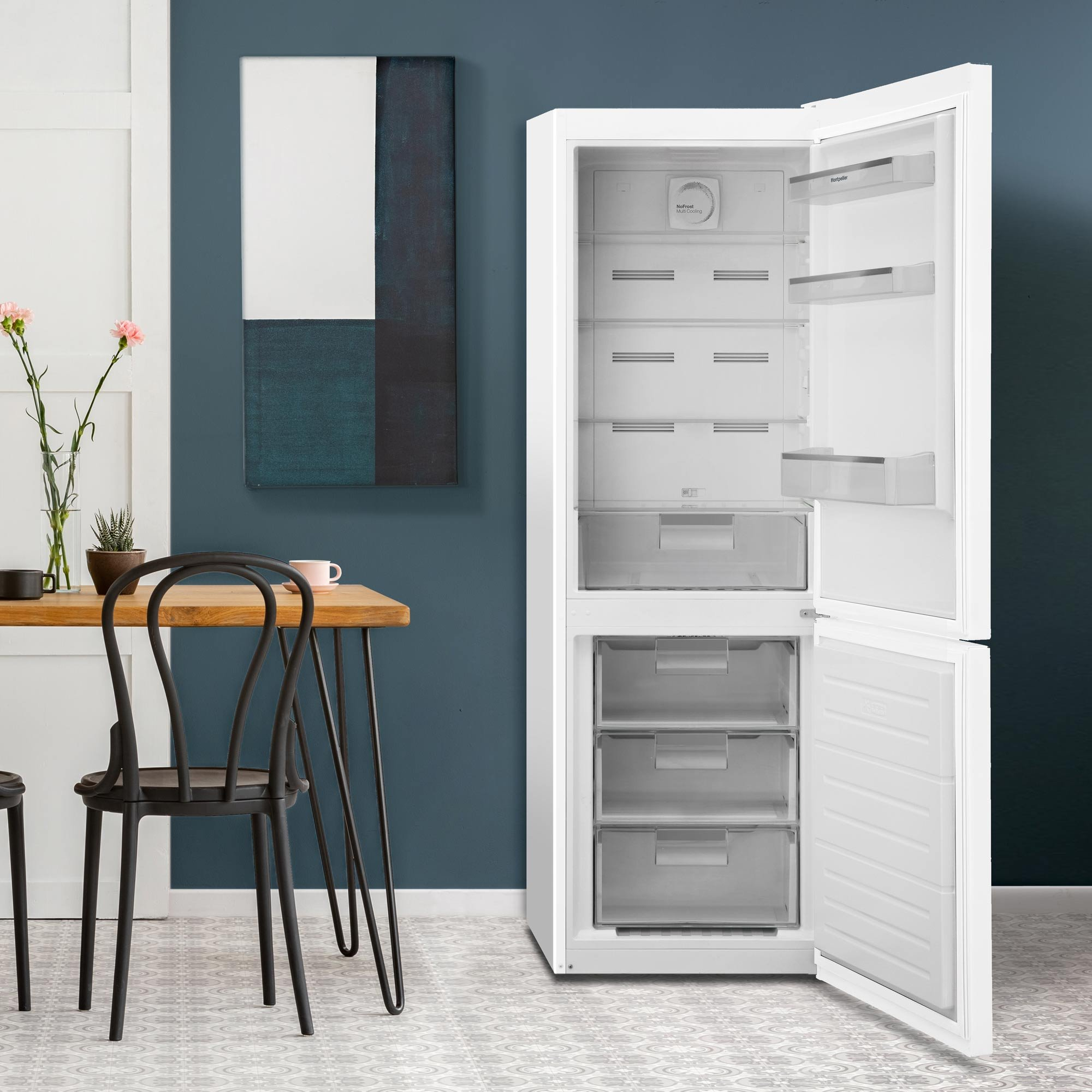 Montpellier MNF1860W 59.5cm 60/40 Frost Free Fridge Freezer - White thumbnail image