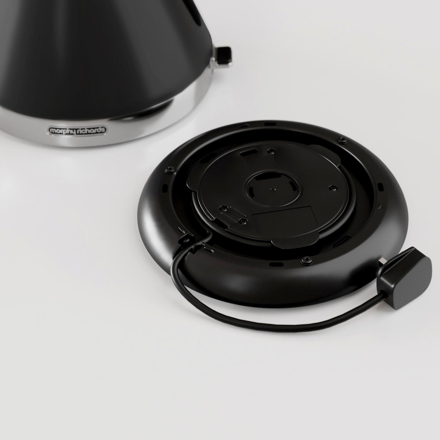 Morphy Richards 100131 1.5 Litres Venture Pyramid Rapid Boil Kettle - Black thumbnail image