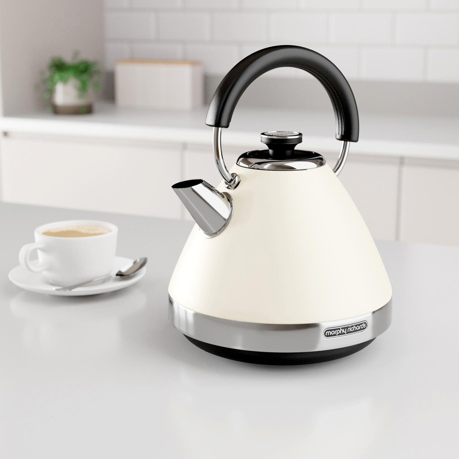 Morphy Richards 100132 1.5 Litres Venture Pyramid Rapid Boil Kettle - Cream thumbnail image