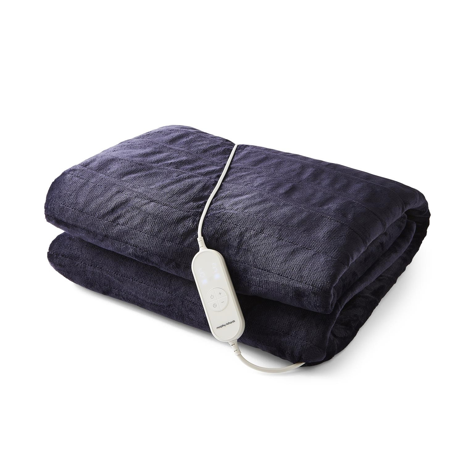 Morphy Richards 610005 Teddy & Flannel Luxury Heated Throw 200cm x 180cm - Blue thumbnail image