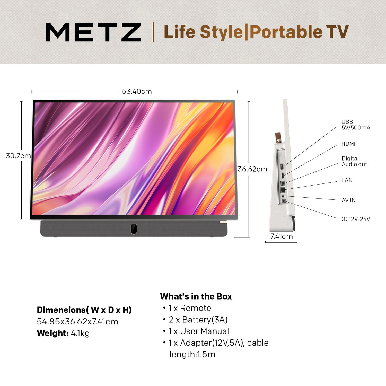 Metz 24MPE7002Z 24" Full HD Portable Smart Google TV thumbnail image