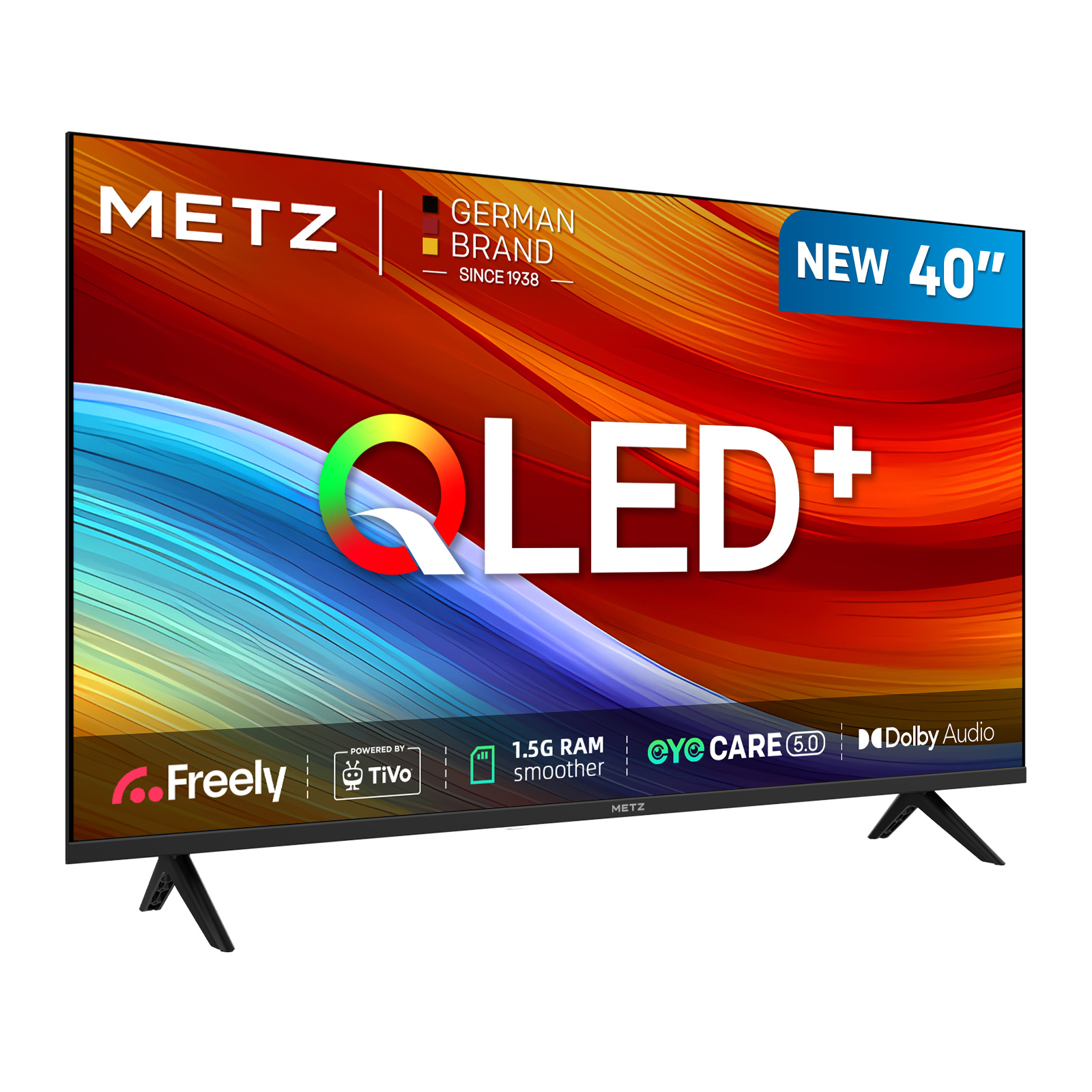 Metz 40MQH6800ZUK 40" HD Smart QLED TV with Freely Power by Tivo - Black thumbnail image