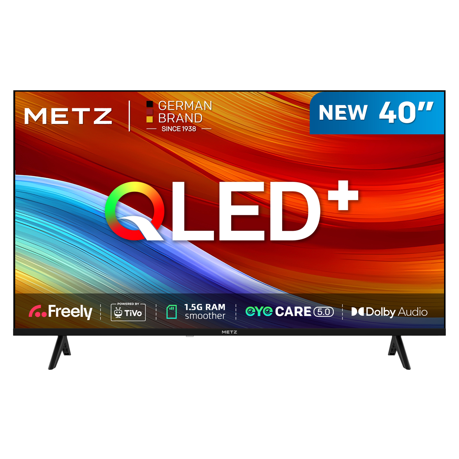Metz 40MQH6800ZUK 40" HD Smart QLED TV with Freely Power by Tivo - Black thumbnail image