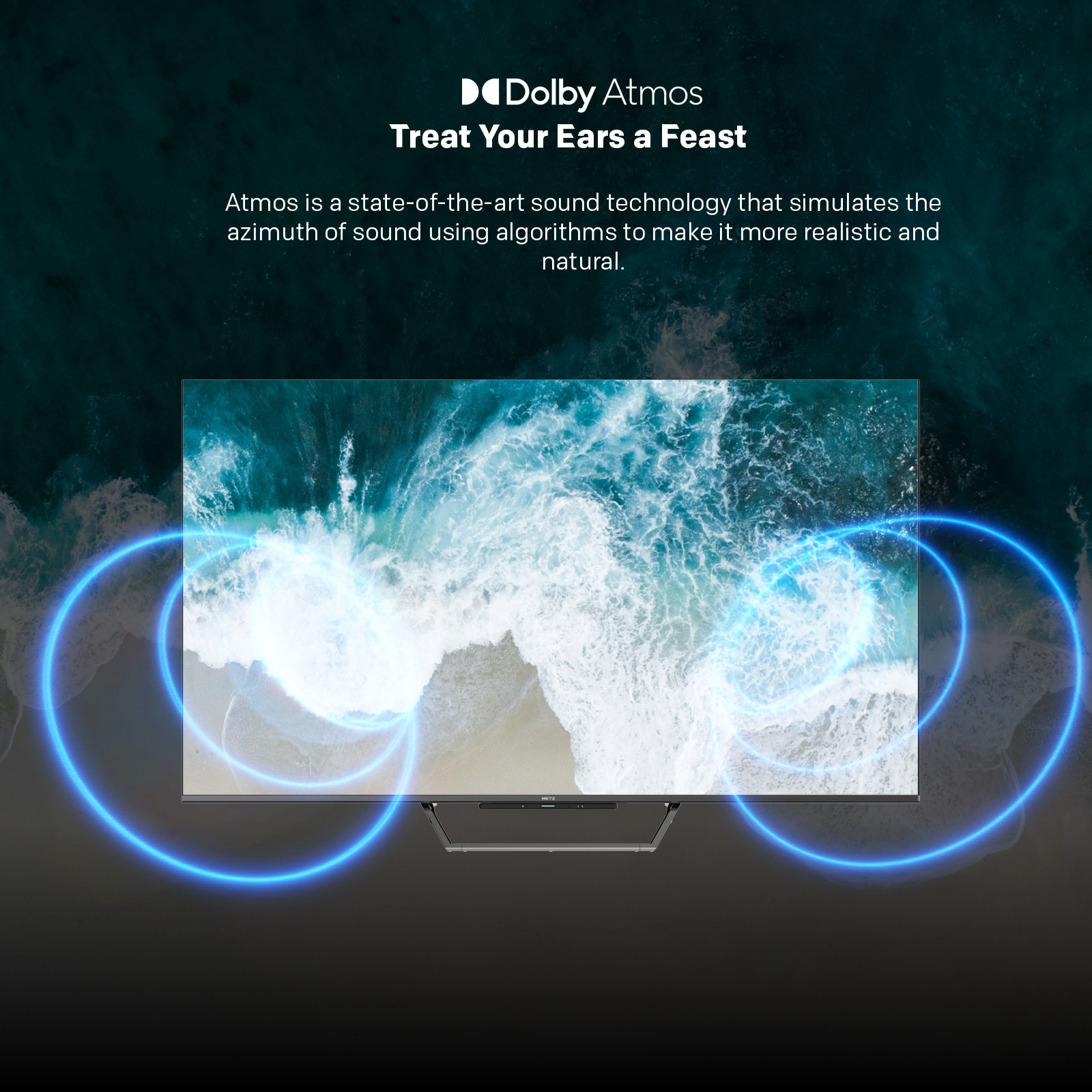 Metz 43MQF7500ZUK 43" 4K QLED Roku TV - Black thumbnail image