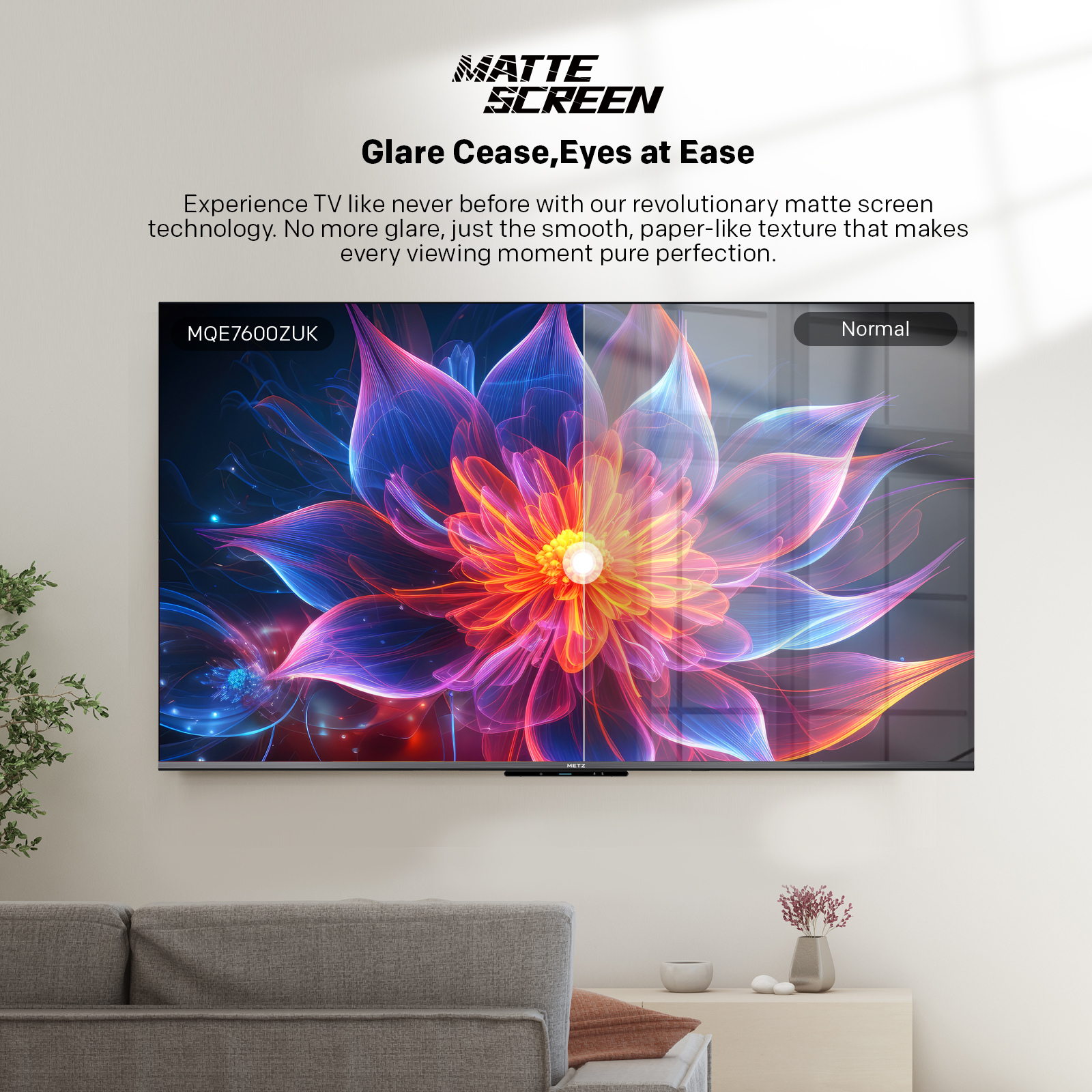 Metz 43MQF7500ZUK 43" 4K QLED Roku TV - Black thumbnail image