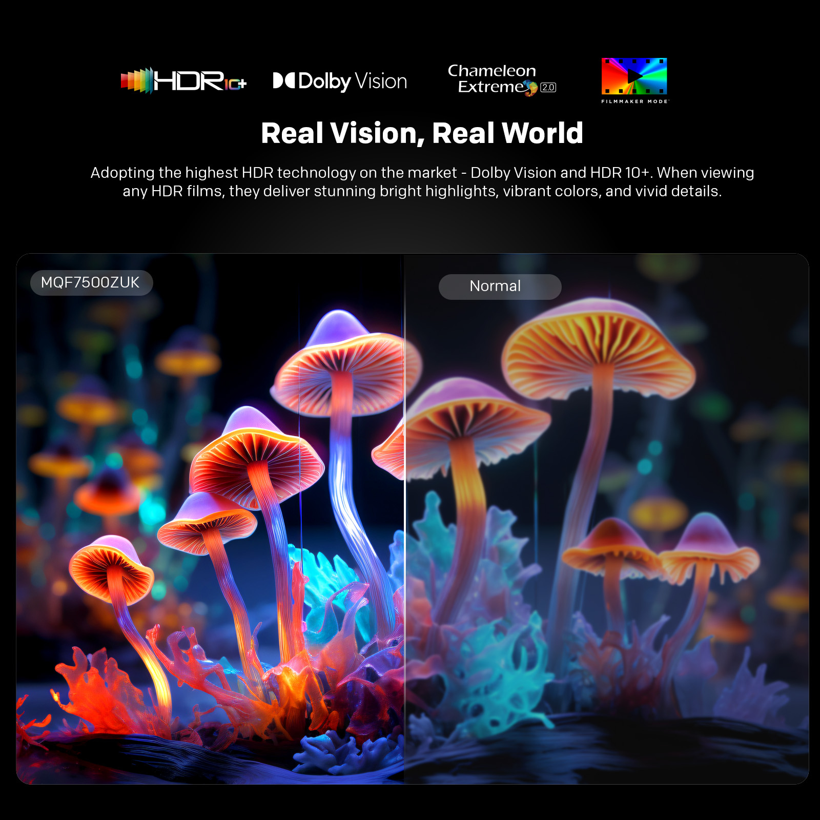 Metz 43MQF7500ZUK 43" 4K QLED Roku TV - Black thumbnail image