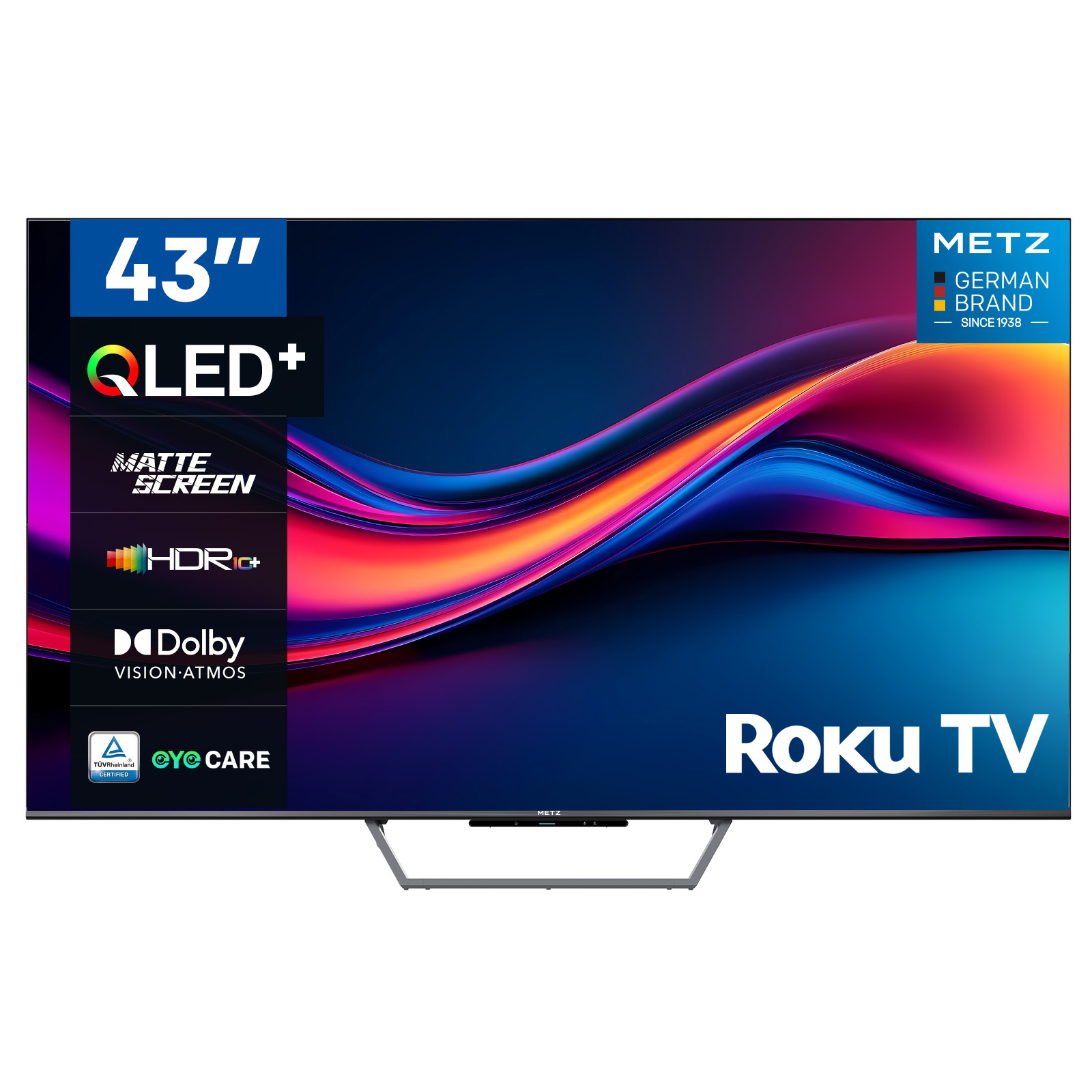 Metz 43MQF7500ZUK 43" 4K QLED Roku TV - Black thumbnail image