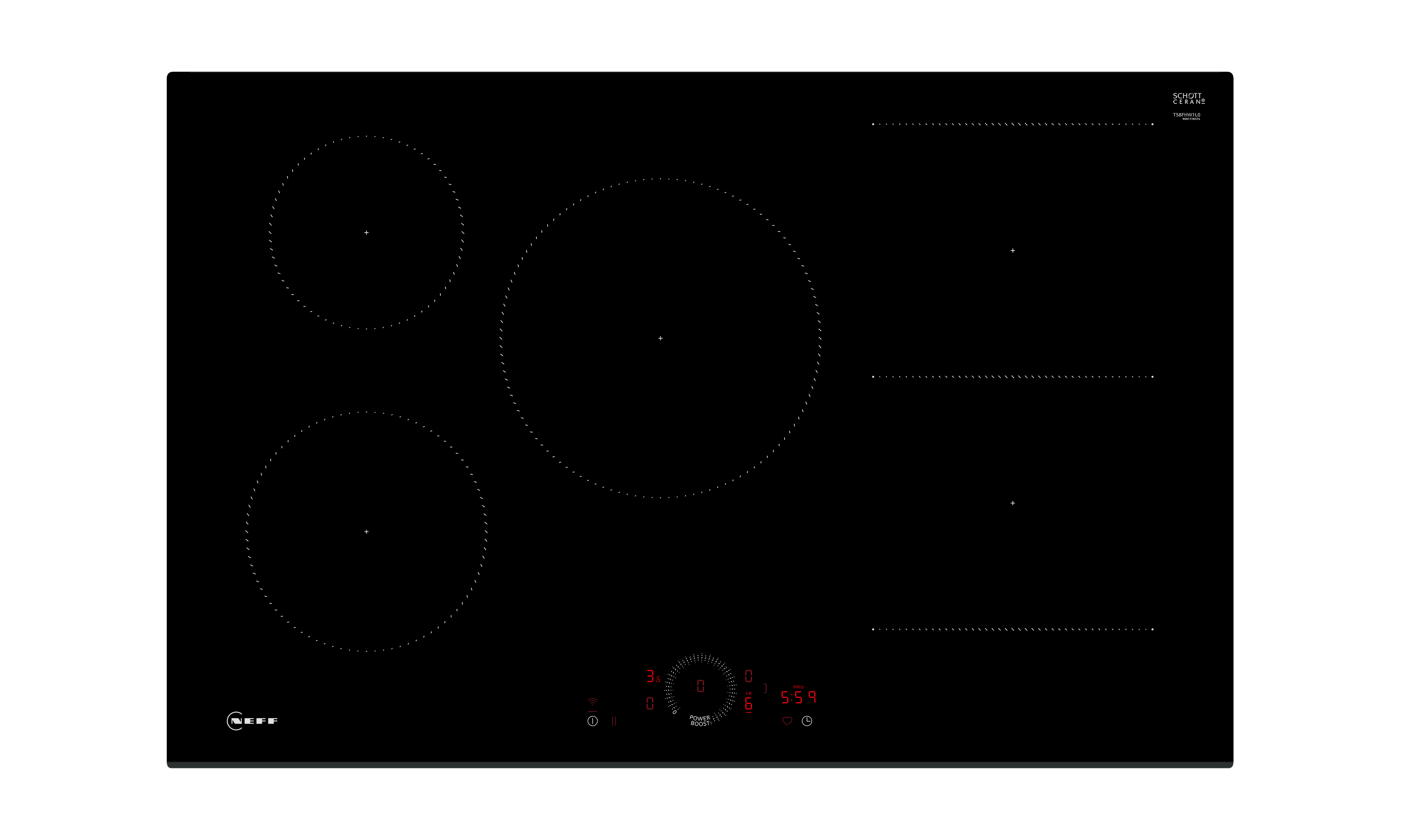 Neff T58FHW1L0 80.2cm Induction Hob - Black thumbnail image