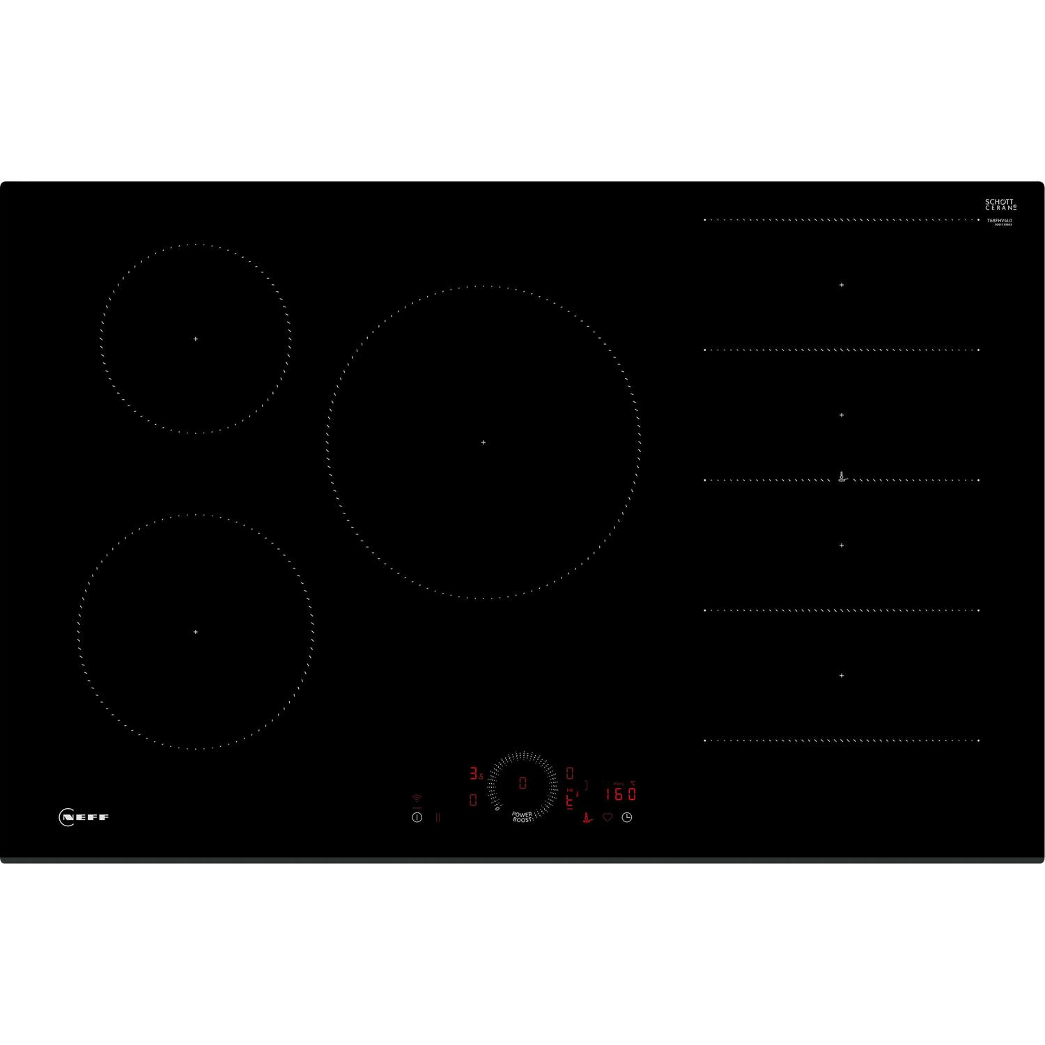 Neff T68FHV4L0 80cm Induction Hob - Black thumbnail image