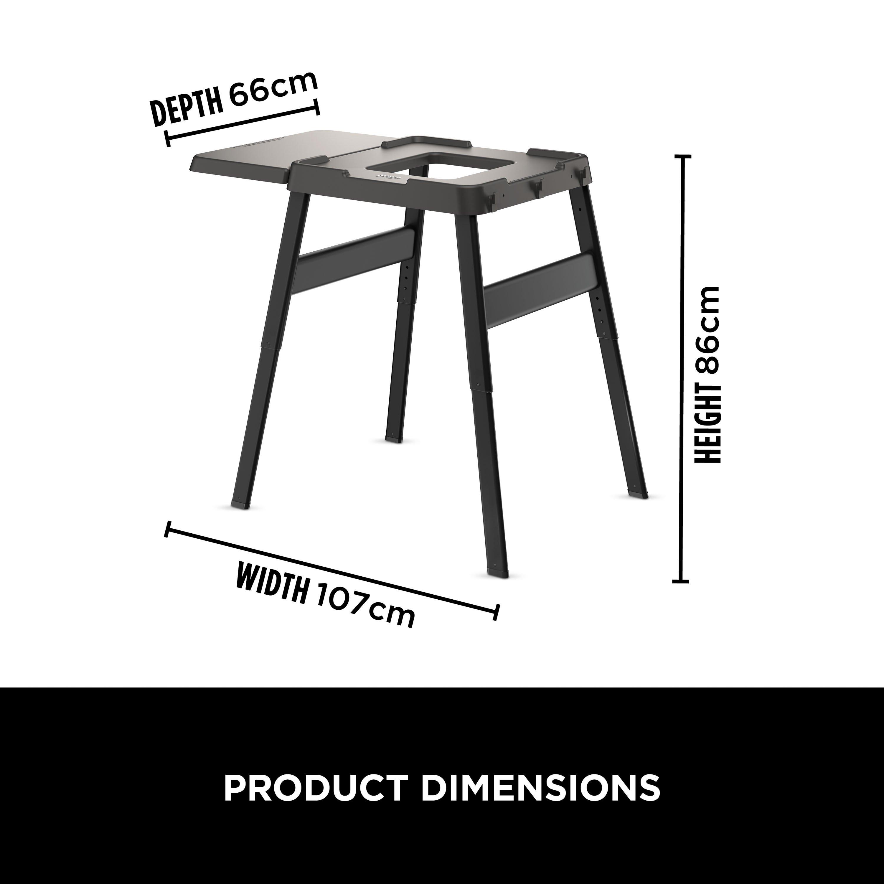 Ninja 4718J800EUUK Woodfire Universal Adjustable Stand & Side Table - Black thumbnail image