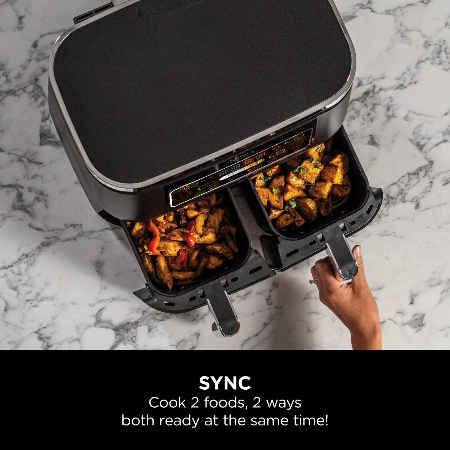 Ninja AF200UK Foodi 4-in-1 Dual Zone 7.6L Air Fryer - Black thumbnail image