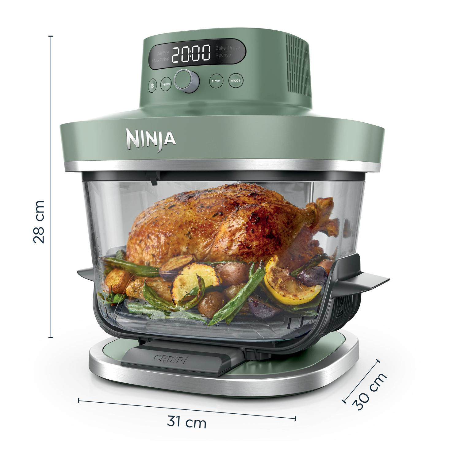 Ninja AS090UKGN CRISPi PRO 5-in-1 Glass Air Fryer - Green thumbnail image