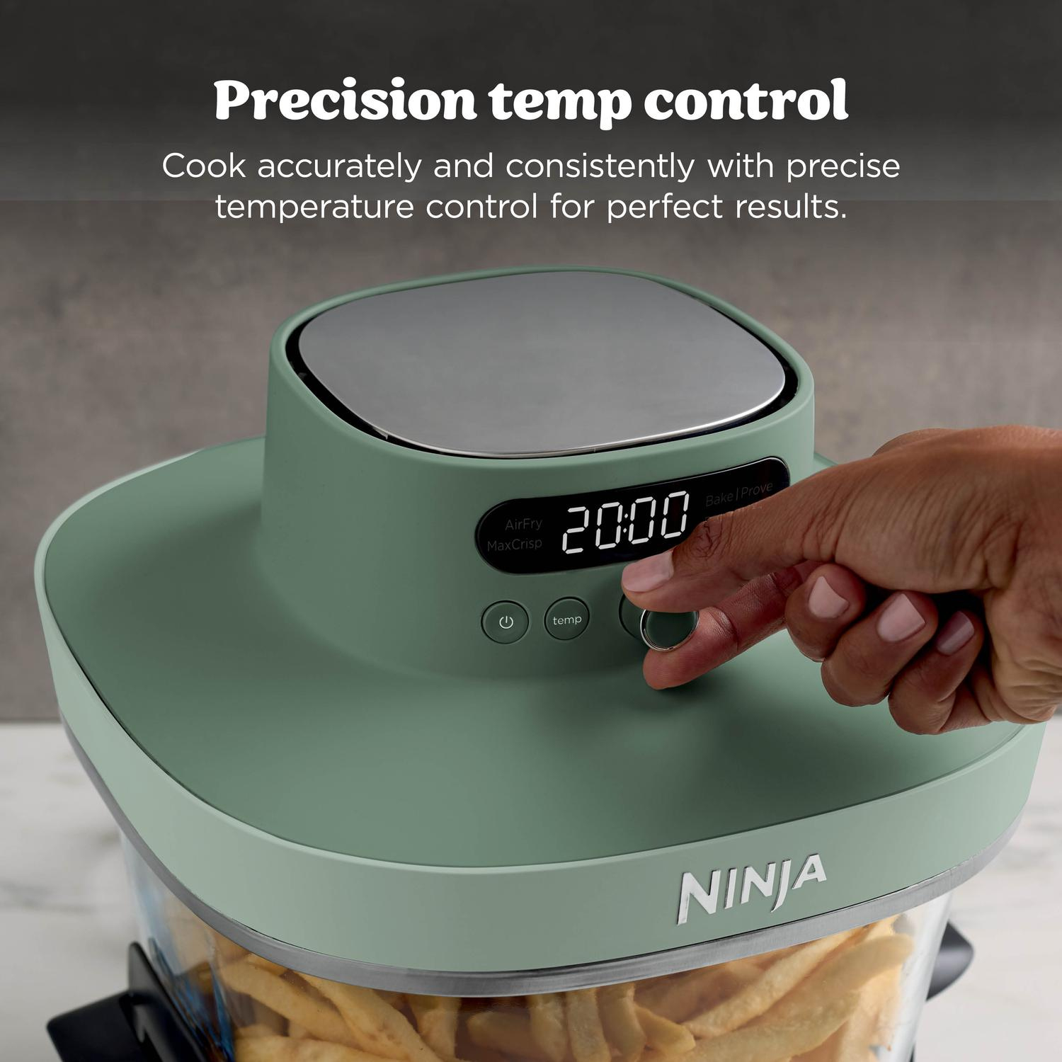 Ninja AS090UKGN CRISPi PRO 5-in-1 Glass Air Fryer - Green thumbnail image