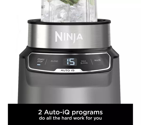 Ninja BN500UK Motorised Compact Blender with Auto-iQ Dark Grey thumbnail image