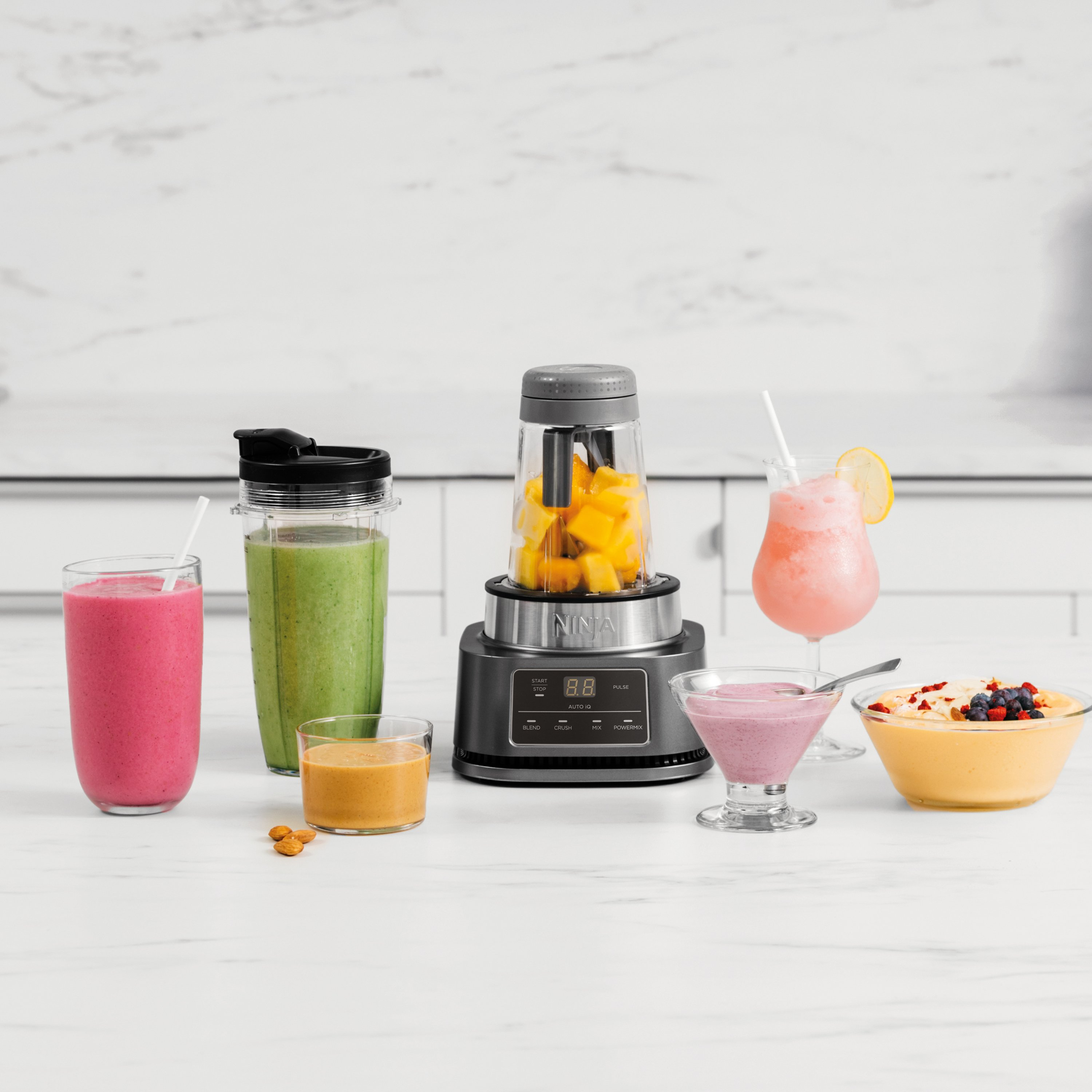 Ninja CB100UK 2-in-1 Foodi Power Nutri Blender with Auto-iQ- Silver thumbnail image