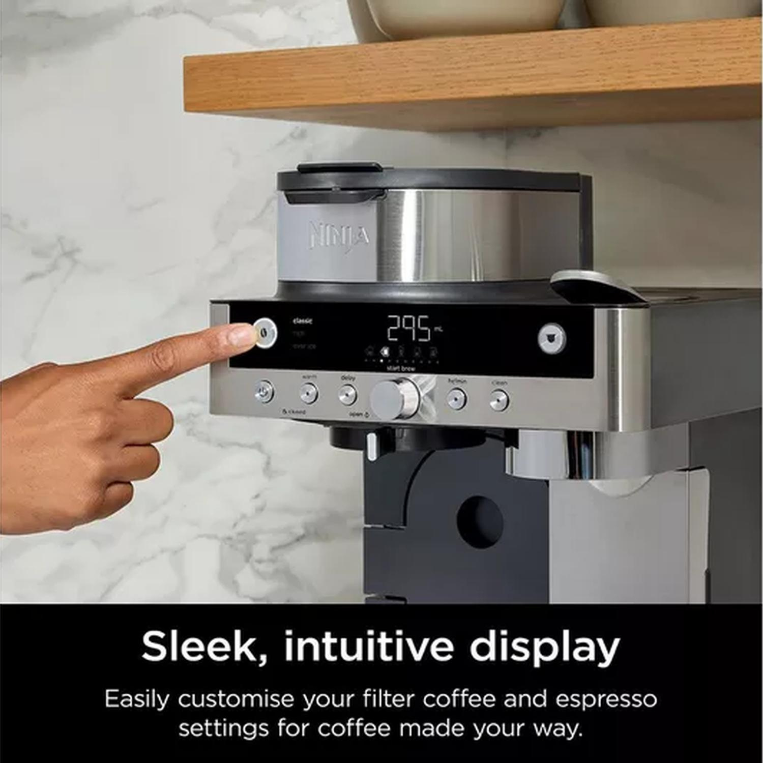Ninja CFN802UK Espresso & Filter Coffee Machine - Silver / Black thumbnail image