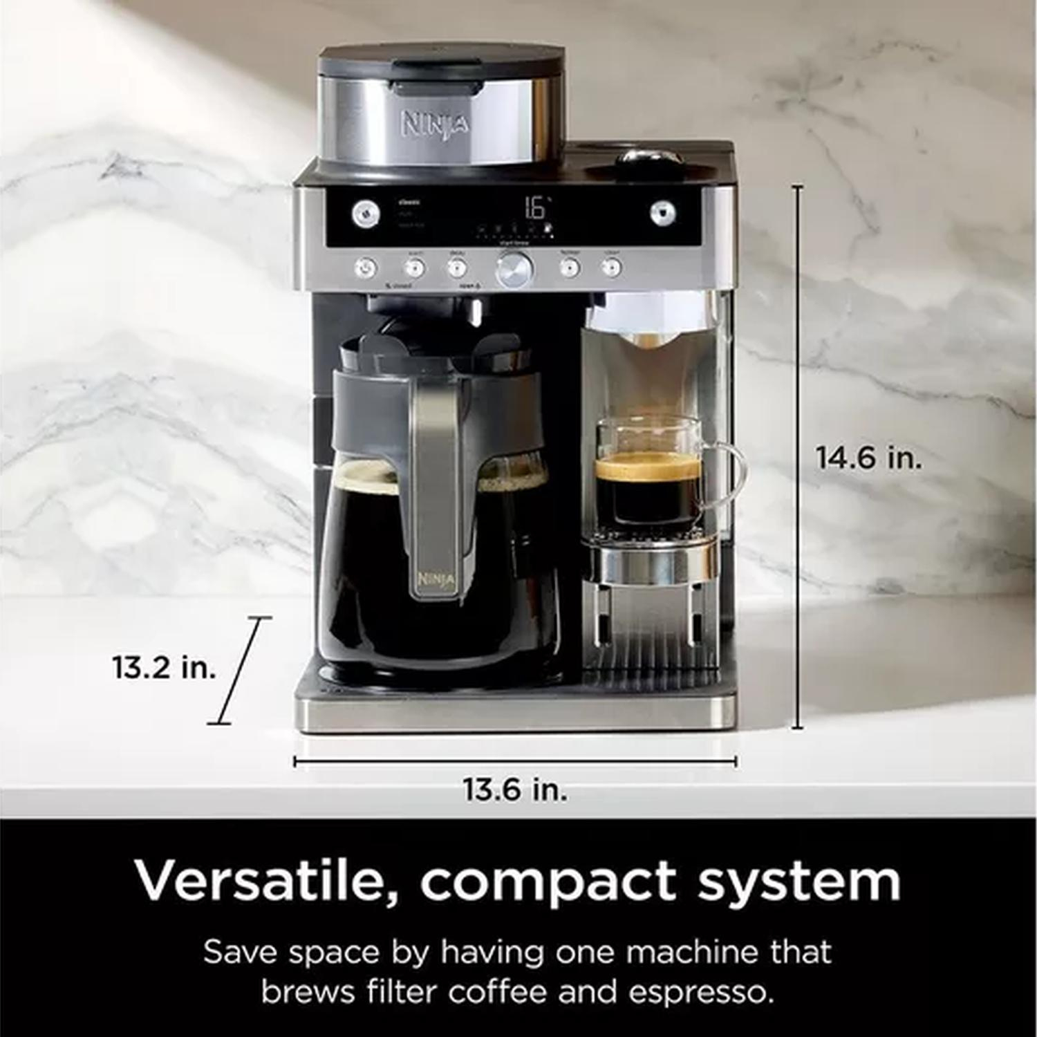 Ninja CFN802UK Espresso & Filter Coffee Machine - Silver / Black thumbnail image