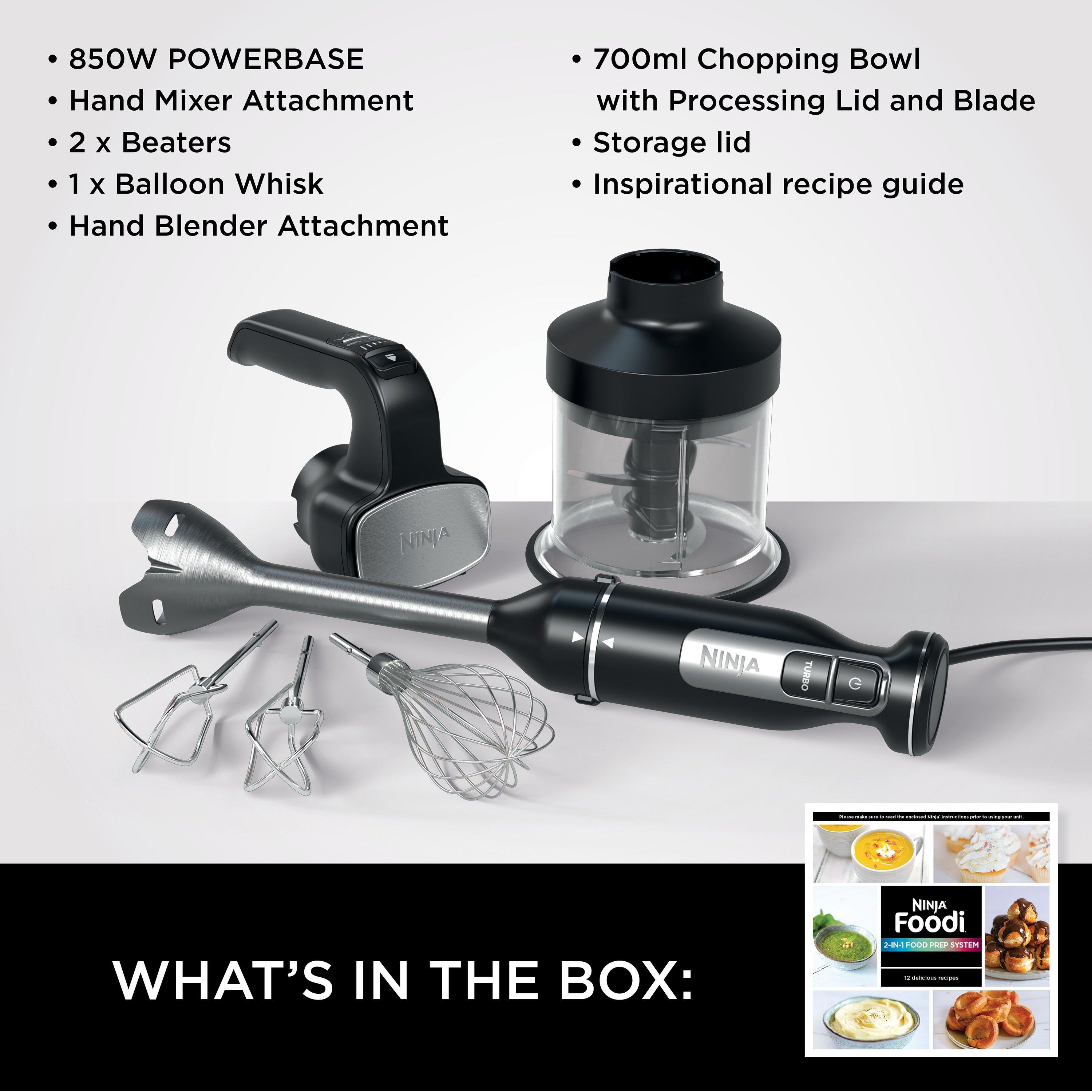 Ninja CI100UK Foodi 3-in-1 Hand Blender- Mixer & Chopper - Black thumbnail image