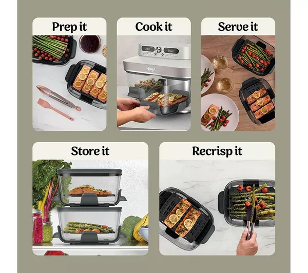 Ninja DD102UKIV2 Dual Zone 8-in-1 Function Glass Air Fryer - Bone thumbnail image