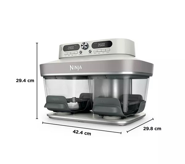 Ninja DD102UKIV2 Dual Zone 8-in-1 Function Glass Air Fryer - Bone thumbnail image