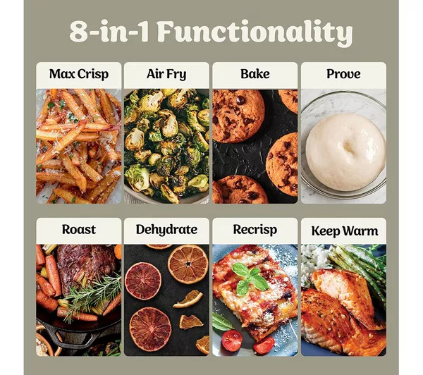 Ninja DD102UKIV2 Dual Zone 8-in-1 Function Glass Air Fryer - Bone thumbnail image