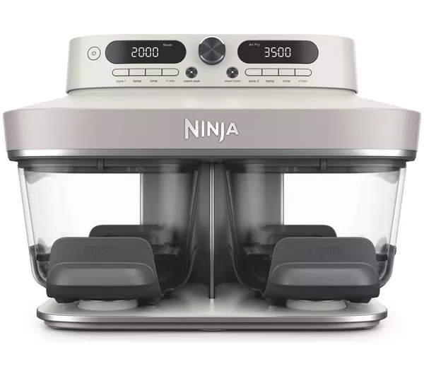 Ninja DD102UKIV2 Dual Zone 8-in-1 Function Glass Air Fryer - Bone thumbnail image