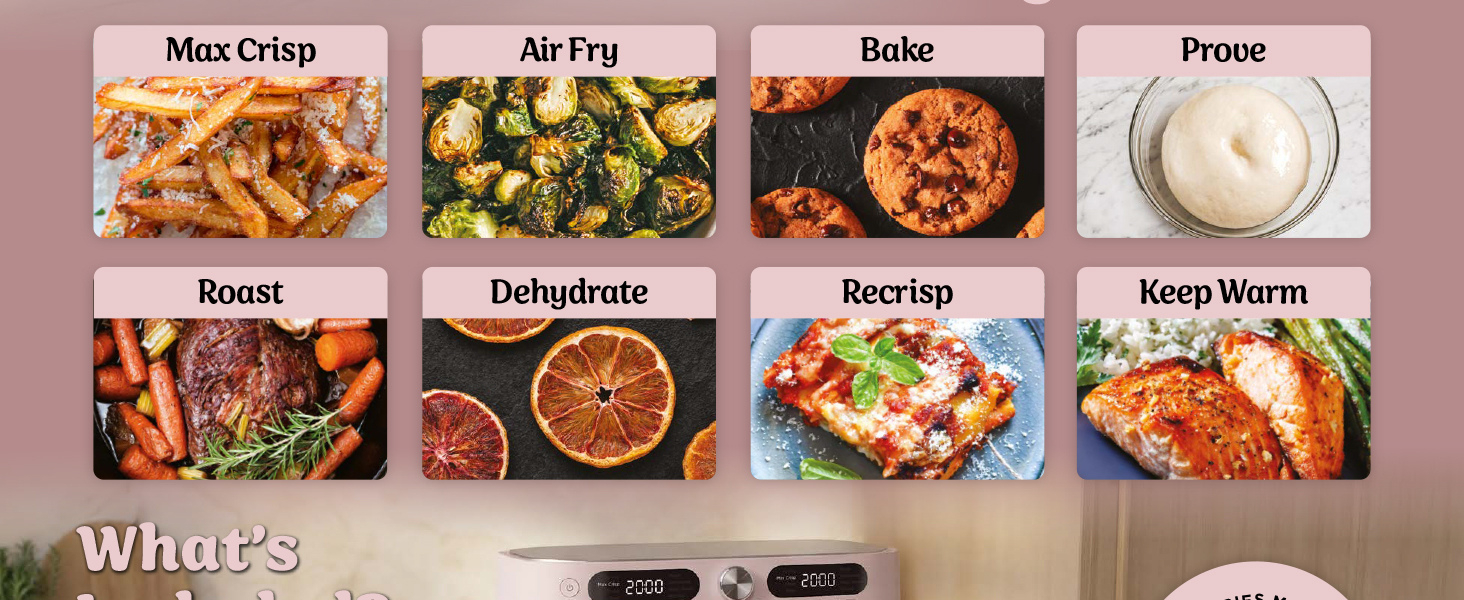 Ninja DD102UKPK1 Dual Zone 8-in-1 Function Glass Air Fryer - Rose Quartz thumbnail image