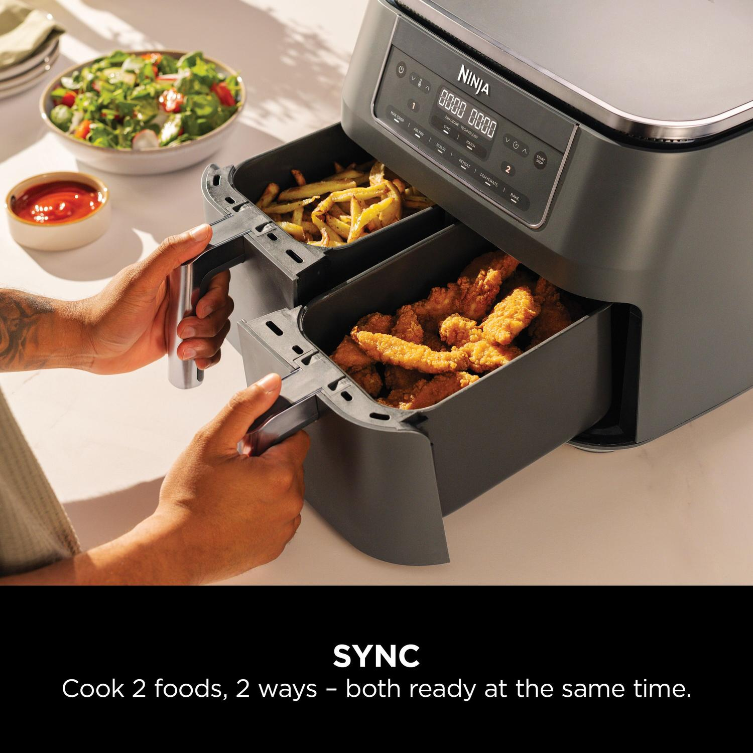 Ninja DZ300UK 7.6 litre 6-in-1 Dual Zone Air Fryer - Gun Metal Grey thumbnail image