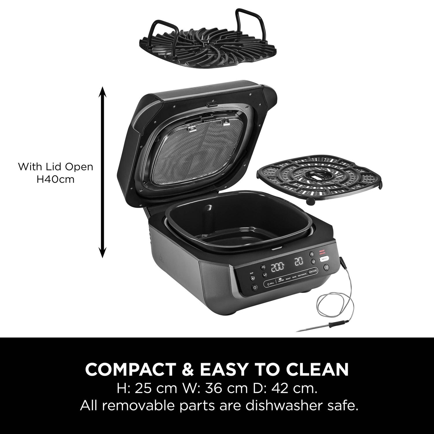 Ninja EG351UK Grill & Air Fryer - Black/Silver thumbnail image