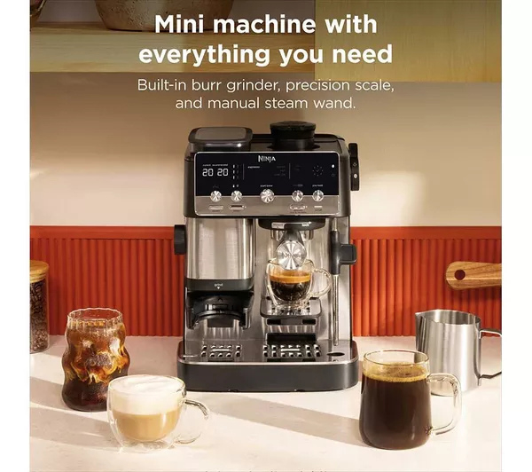 Ninja ES301UK Luxe Caf&eacute; MINI Espresso Machine - Black/ Silver thumbnail image