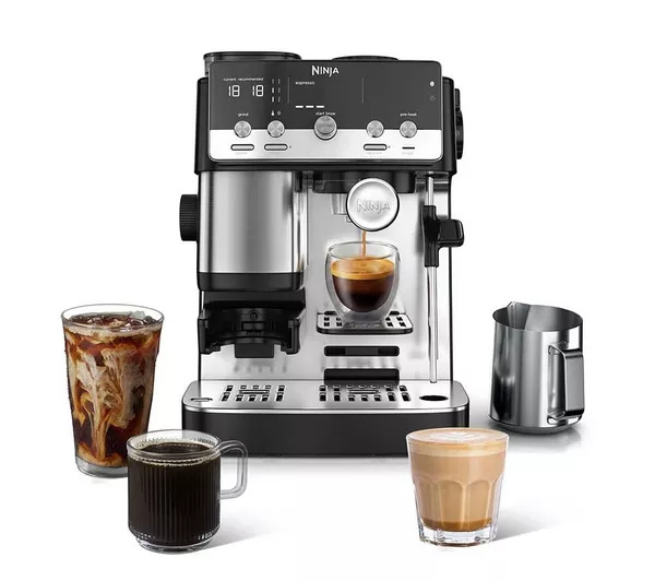 Ninja ES301UK Luxe Caf&eacute; MINI Espresso Machine - Black/ Silver thumbnail image