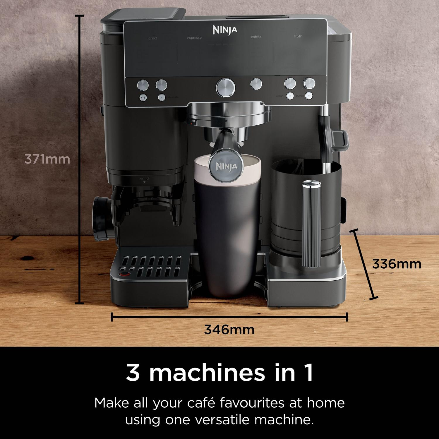 Ninja ES601UKBK Ninja Luxe Caf&eacute; Premier Espresso Machine - Midnight Black thumbnail image