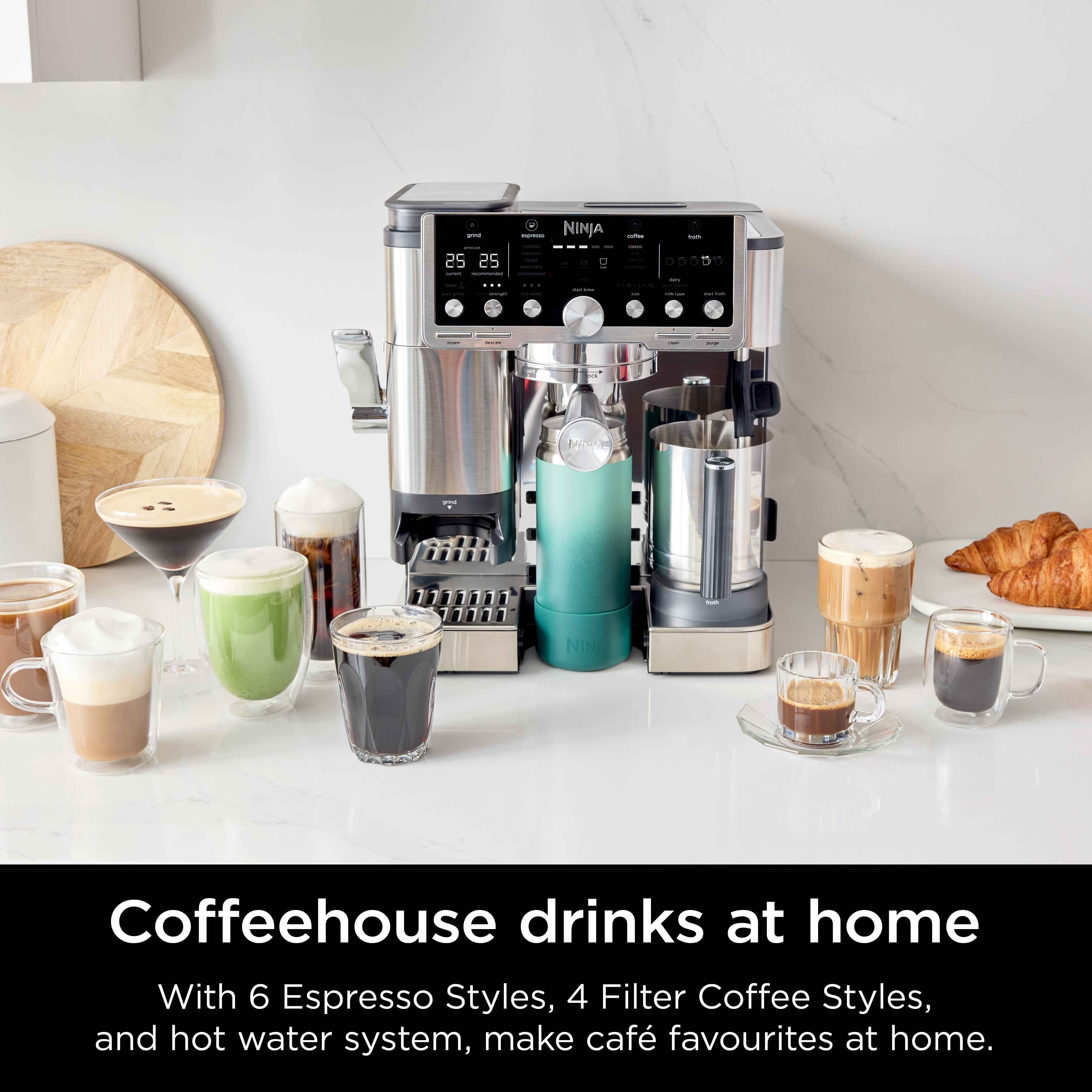 Ninja ES701UK Luxe Cafe Pro Series Espresso Machine - Black/Stainless Steel thumbnail image