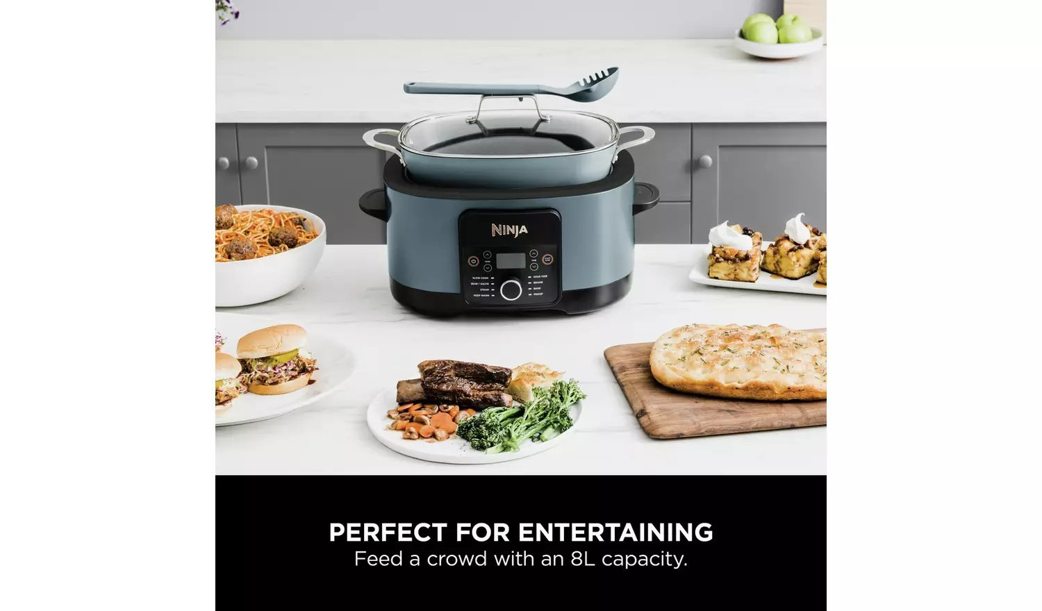 Ninja MC1001UK 42cm Multi-Cooker - Blue thumbnail image